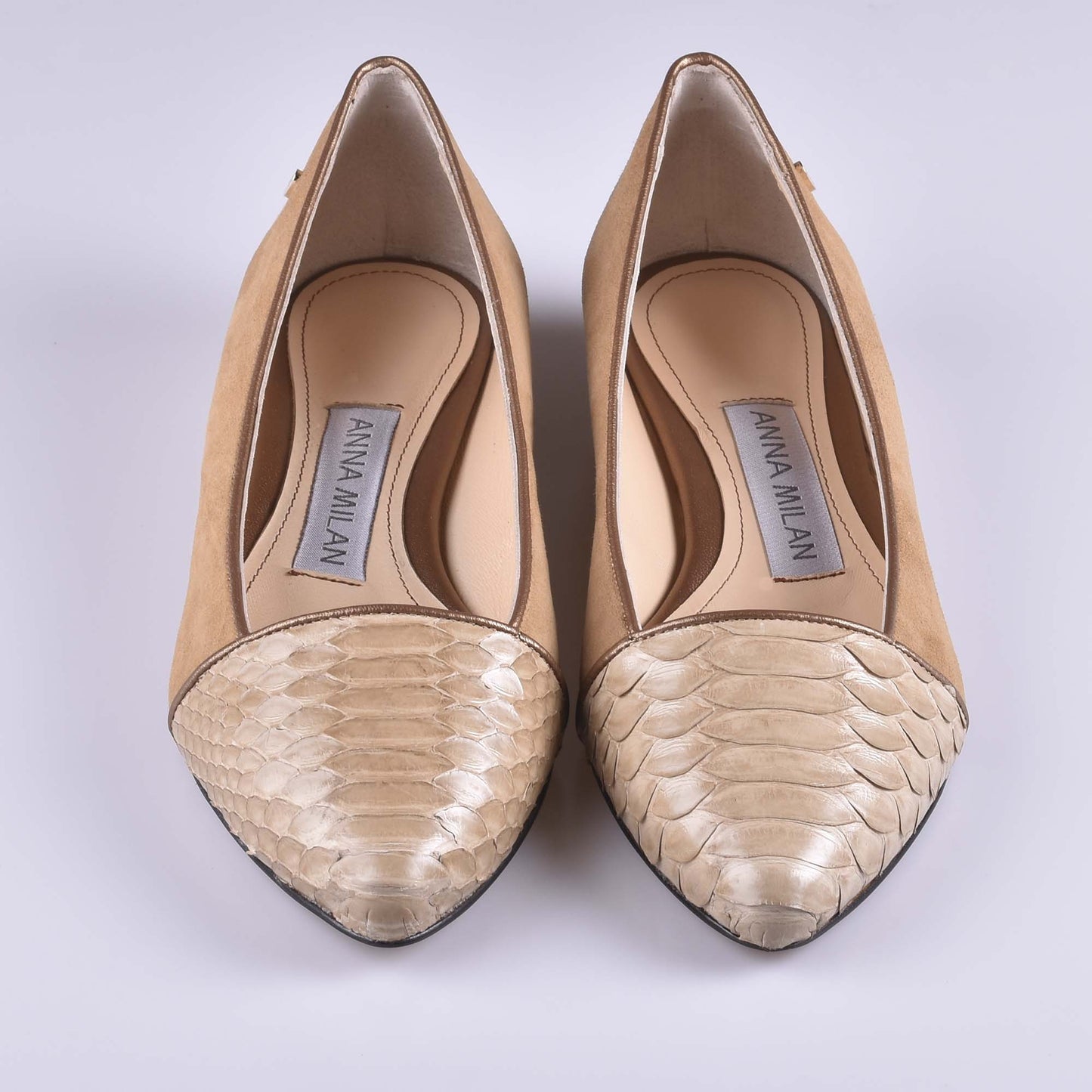 bailarinas pitón beige