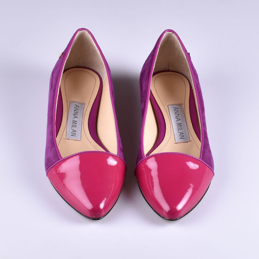 Bailarinas de ante fucsia