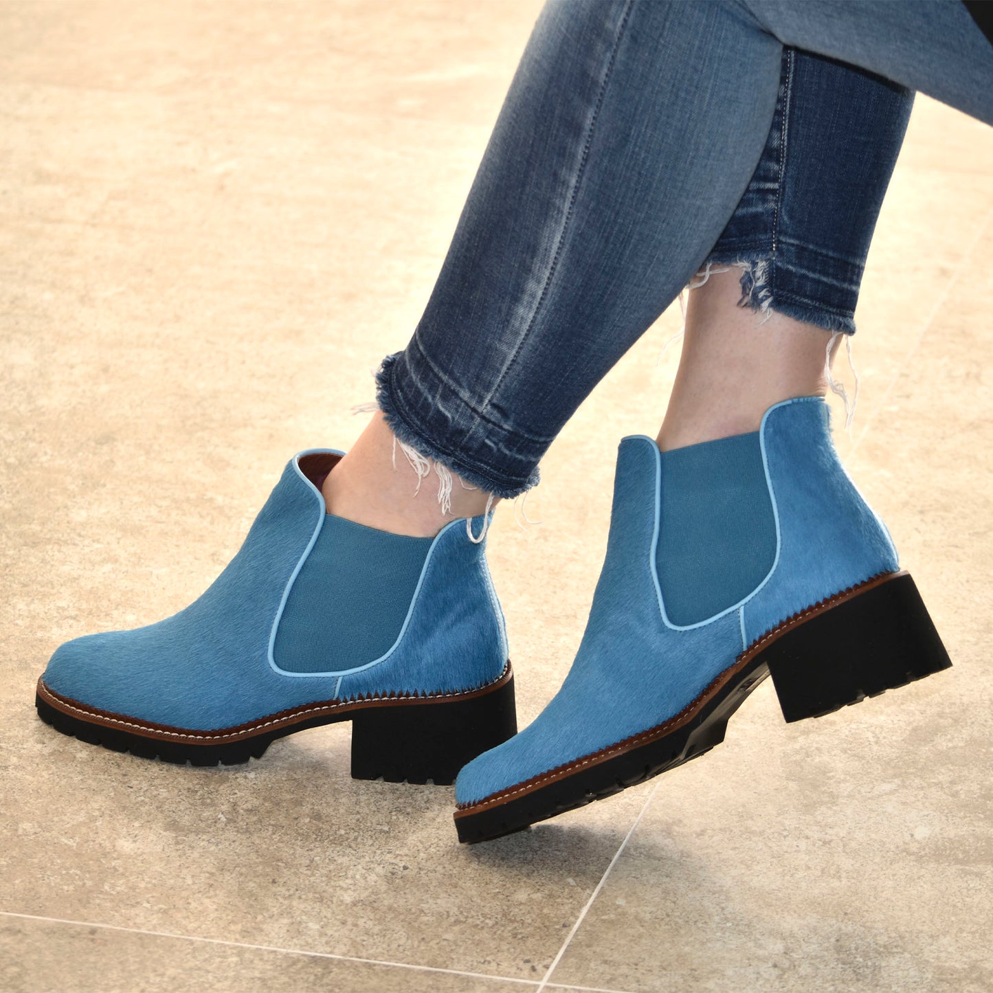 botines de piel