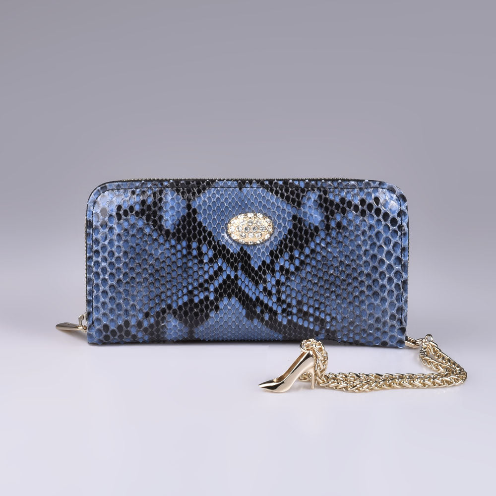 Cartera de mujer de piel de piton