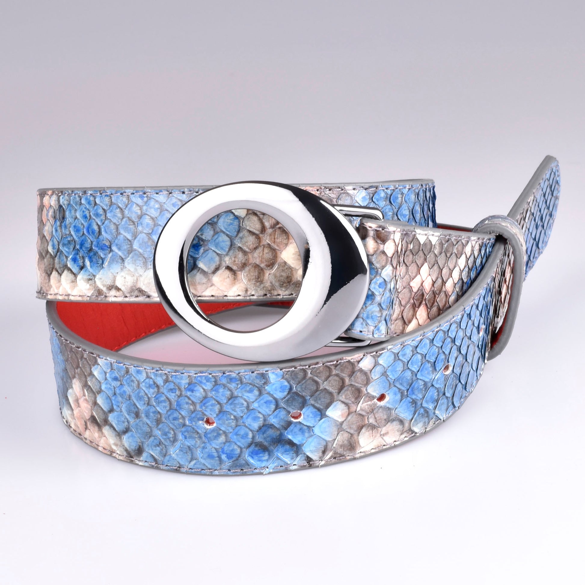 cinturon mujer azul