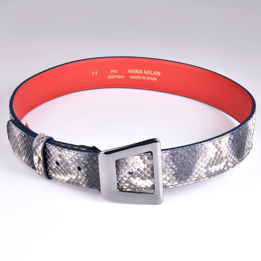 cinturon mujer ancho gris