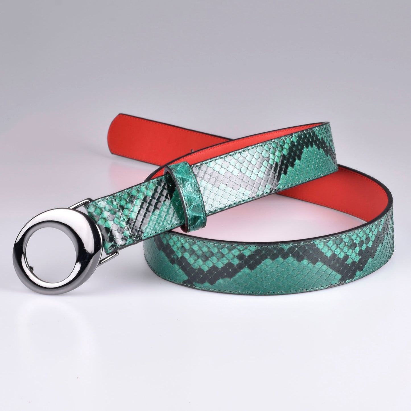 cinturon mujer verde