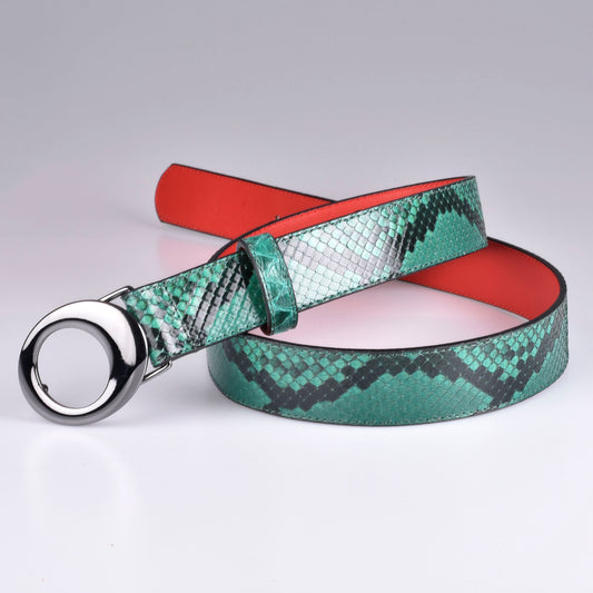cinturon mujer verde