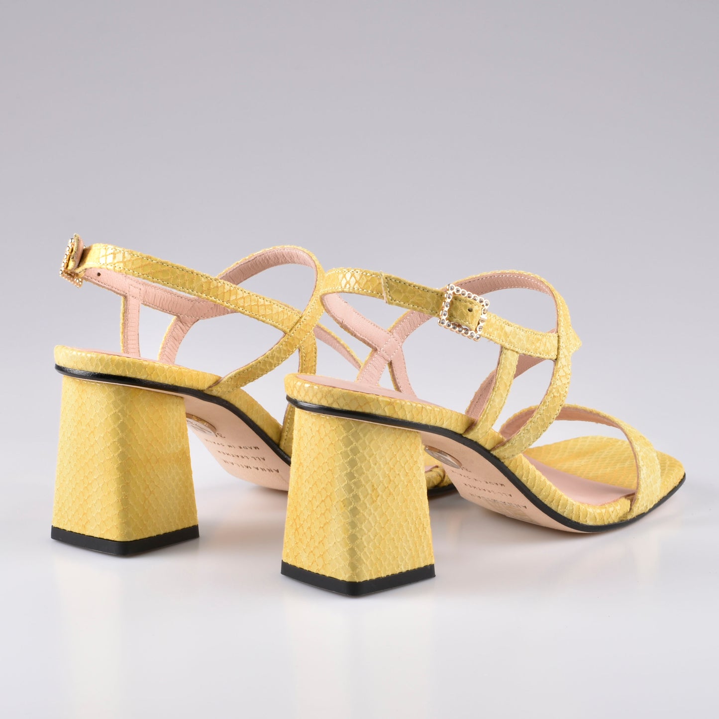 Sandali Color Lime Tacco Largo