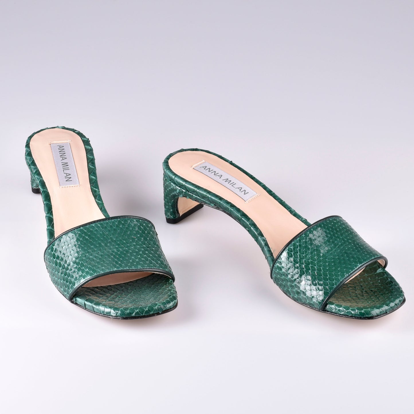 sandalias pitón verde