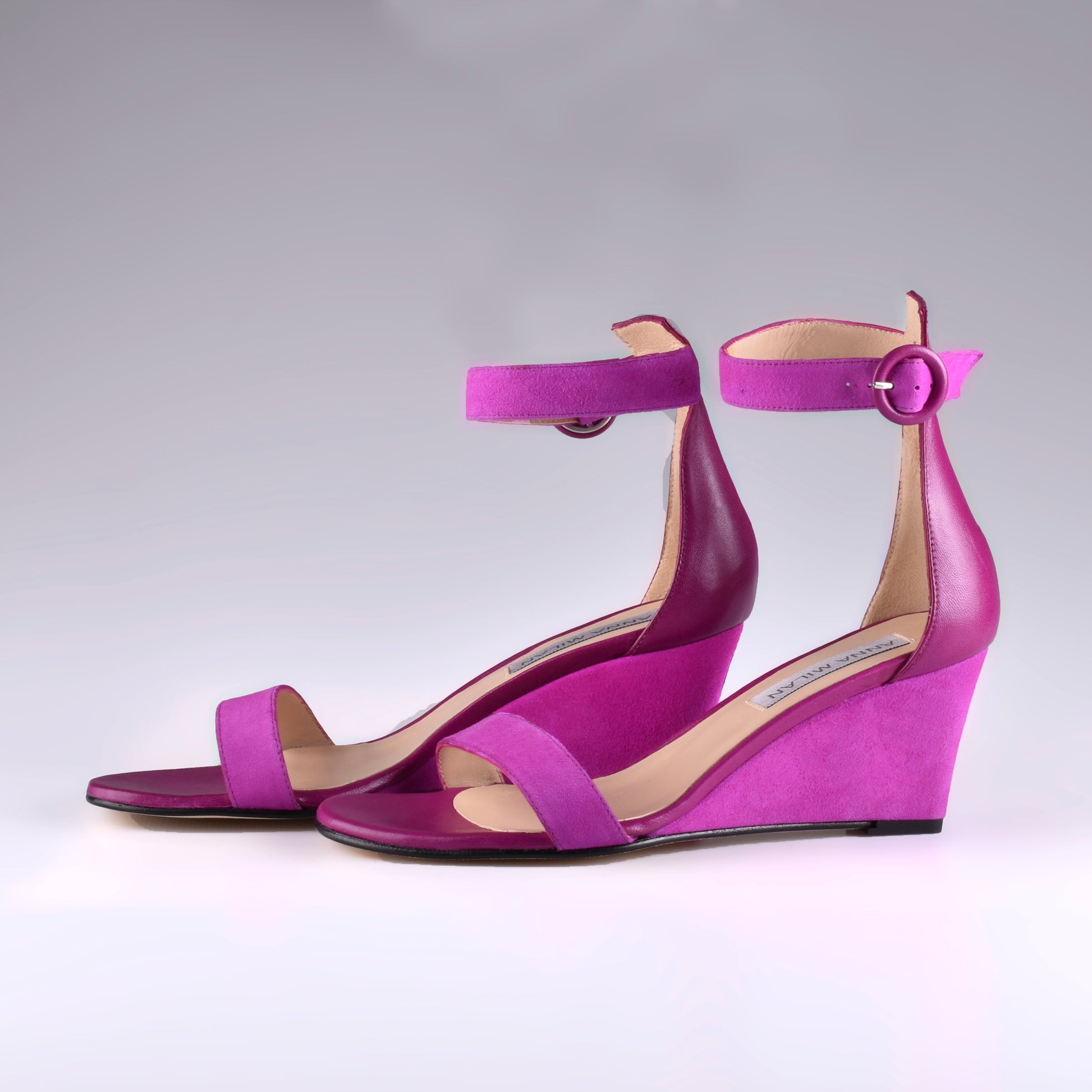 sandalias mujer fucsia