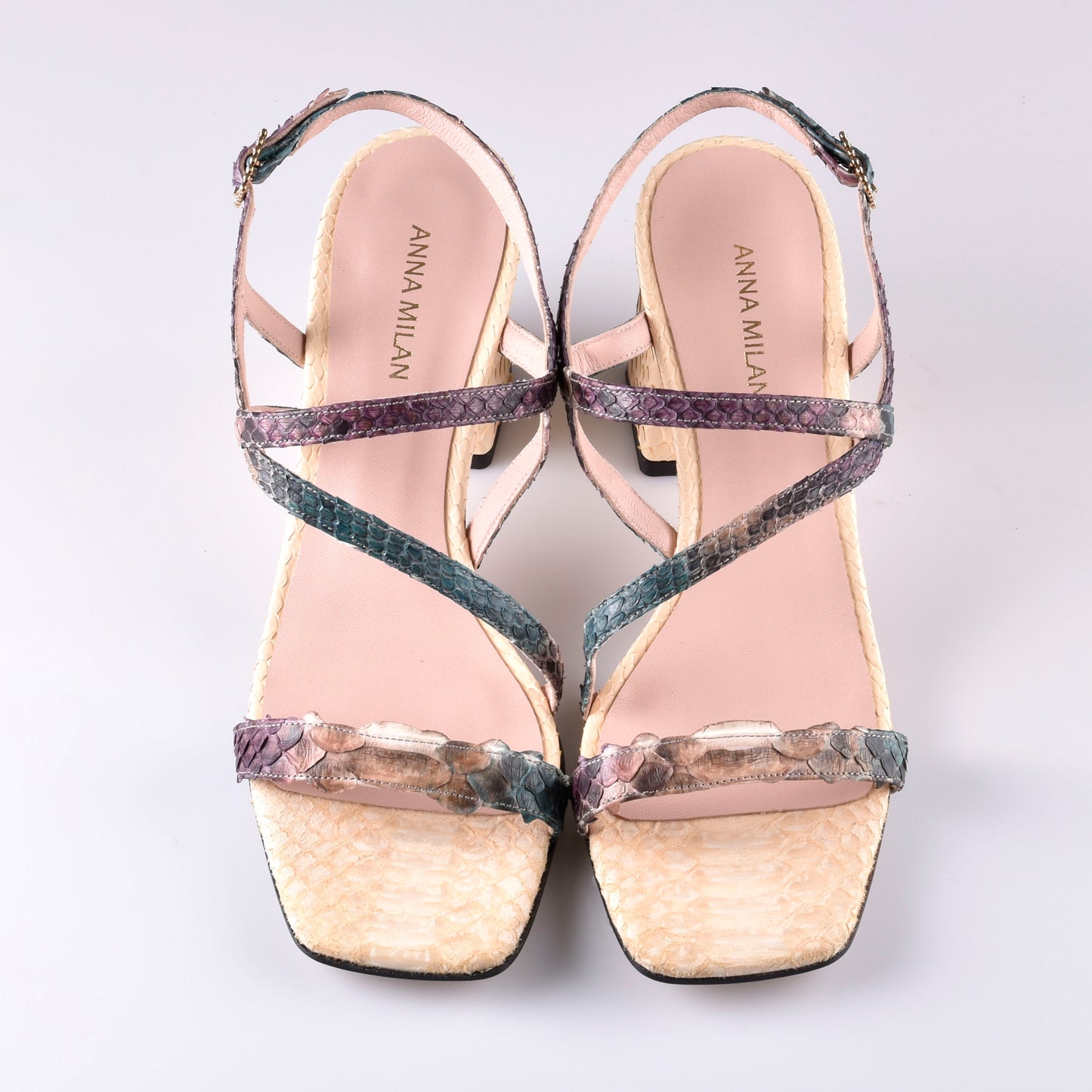 Sandalias tacón alto beige