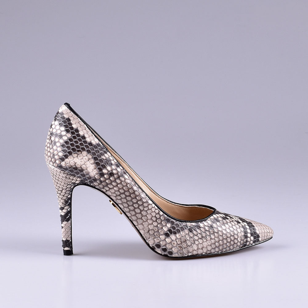Scarpe Dona in pelle di pitone naturale
