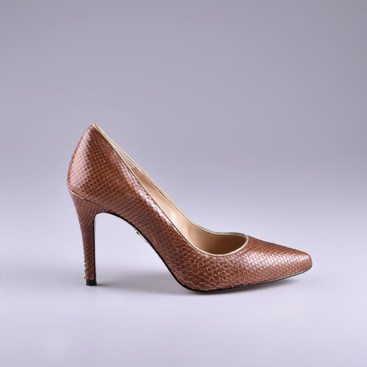 zapatos salon marron
