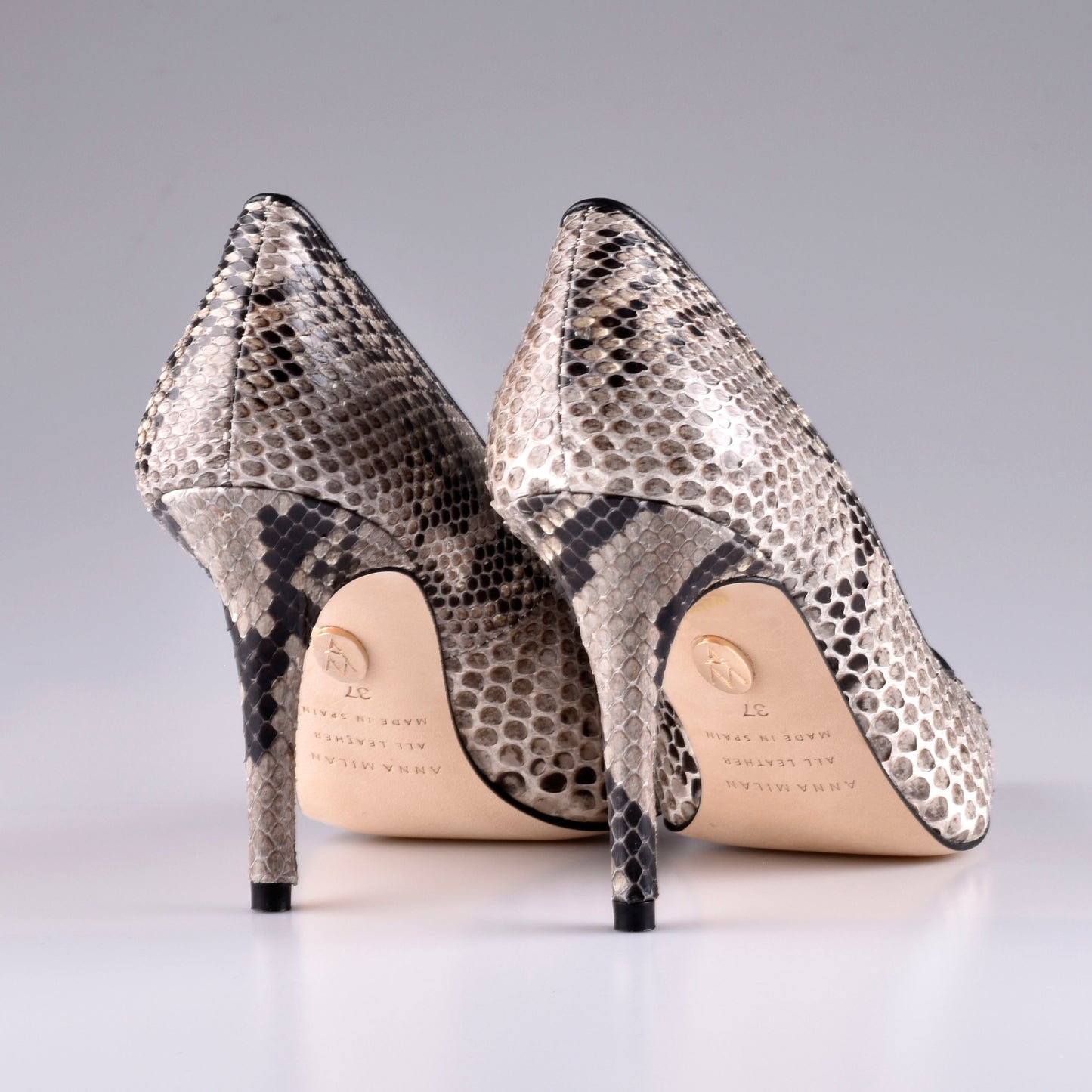 Scarpe in pitone colorato naturale