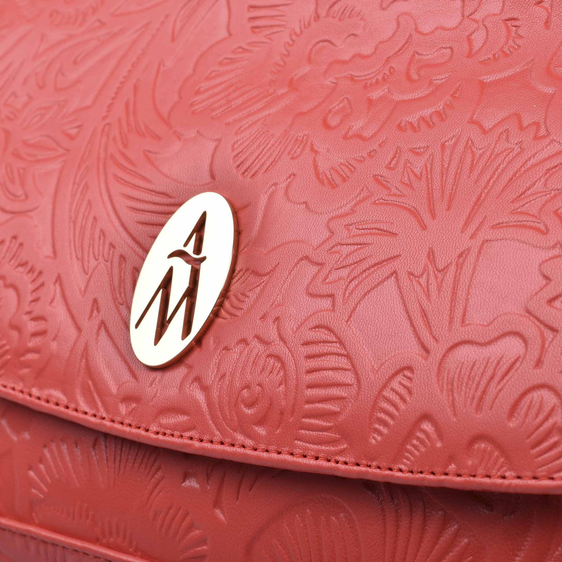 bolso mujer de piel coral