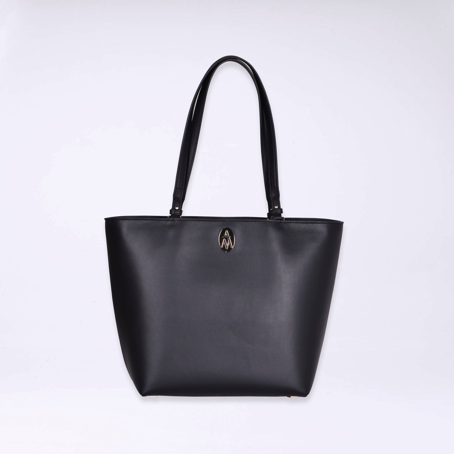 Bolso tote negro de cuero