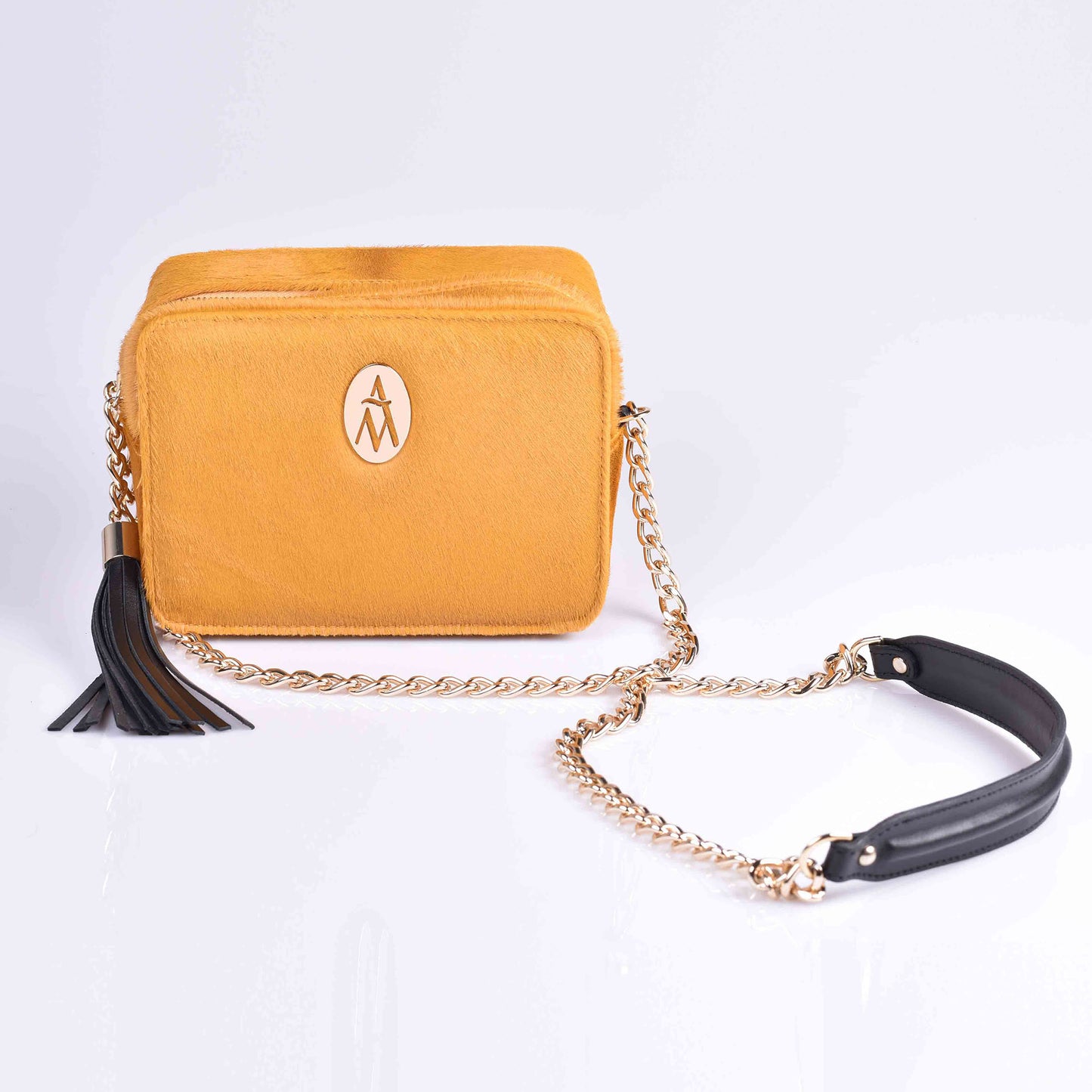 bolso mujer de potro amarillo