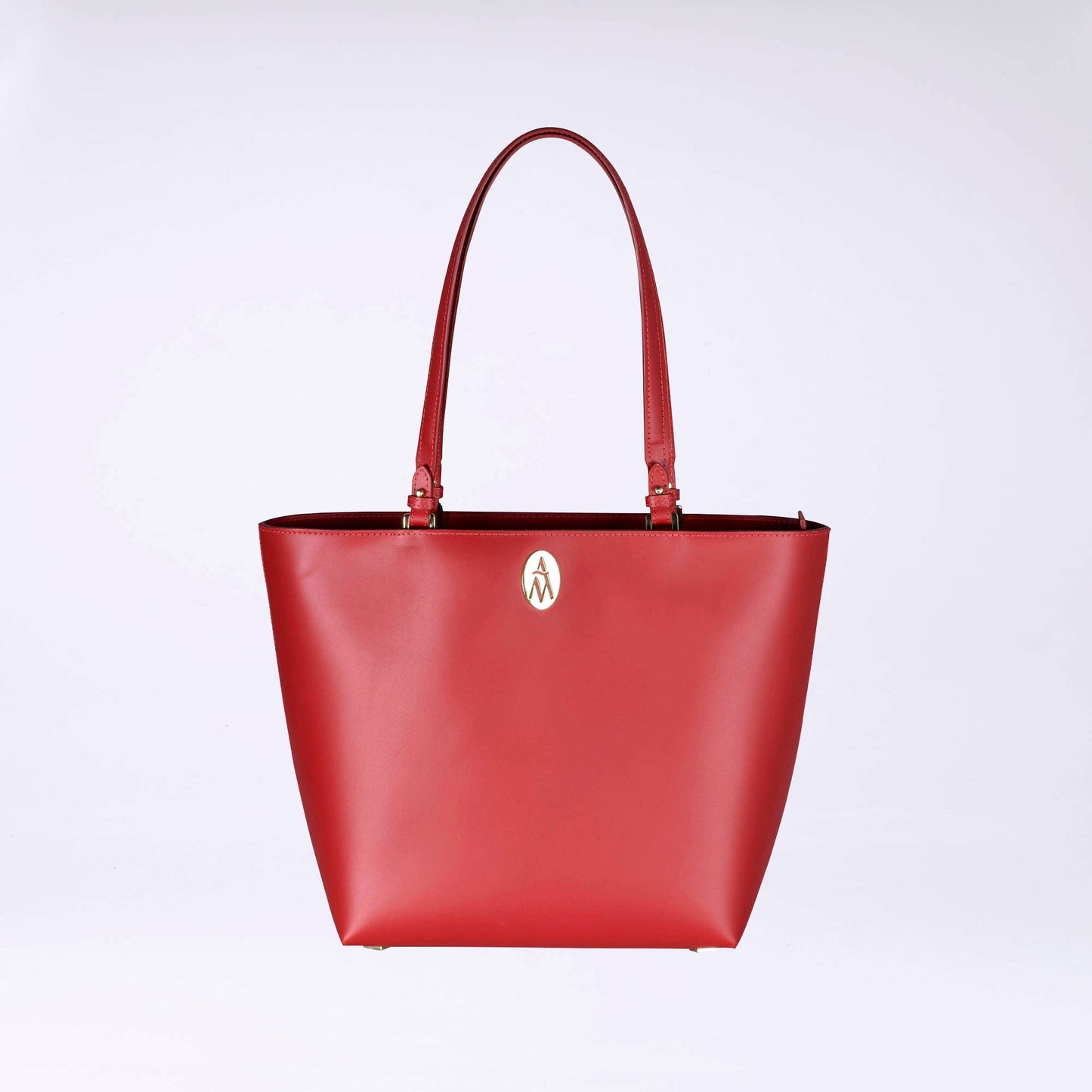 bolso de cuero rojo