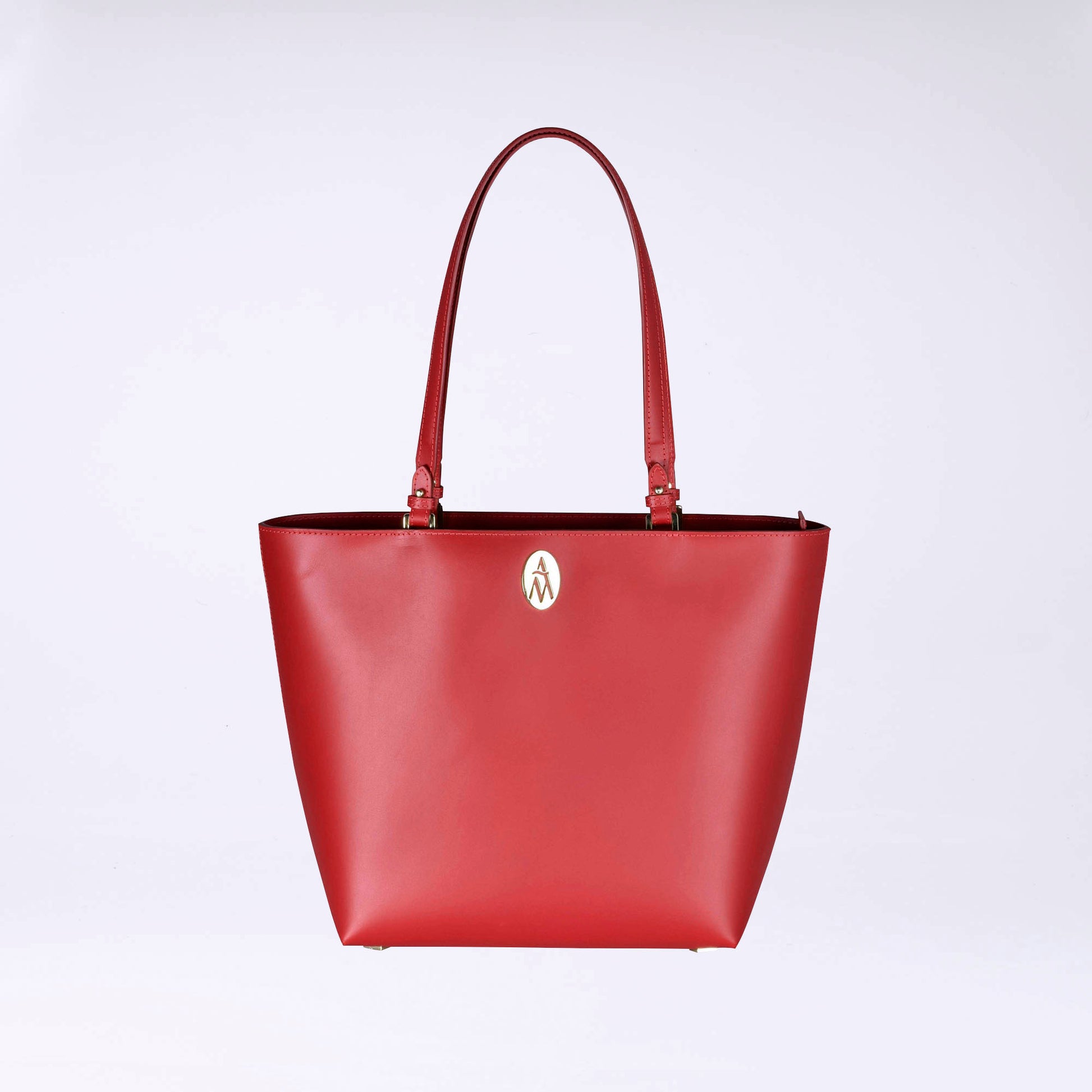 bolso de cuero rojo