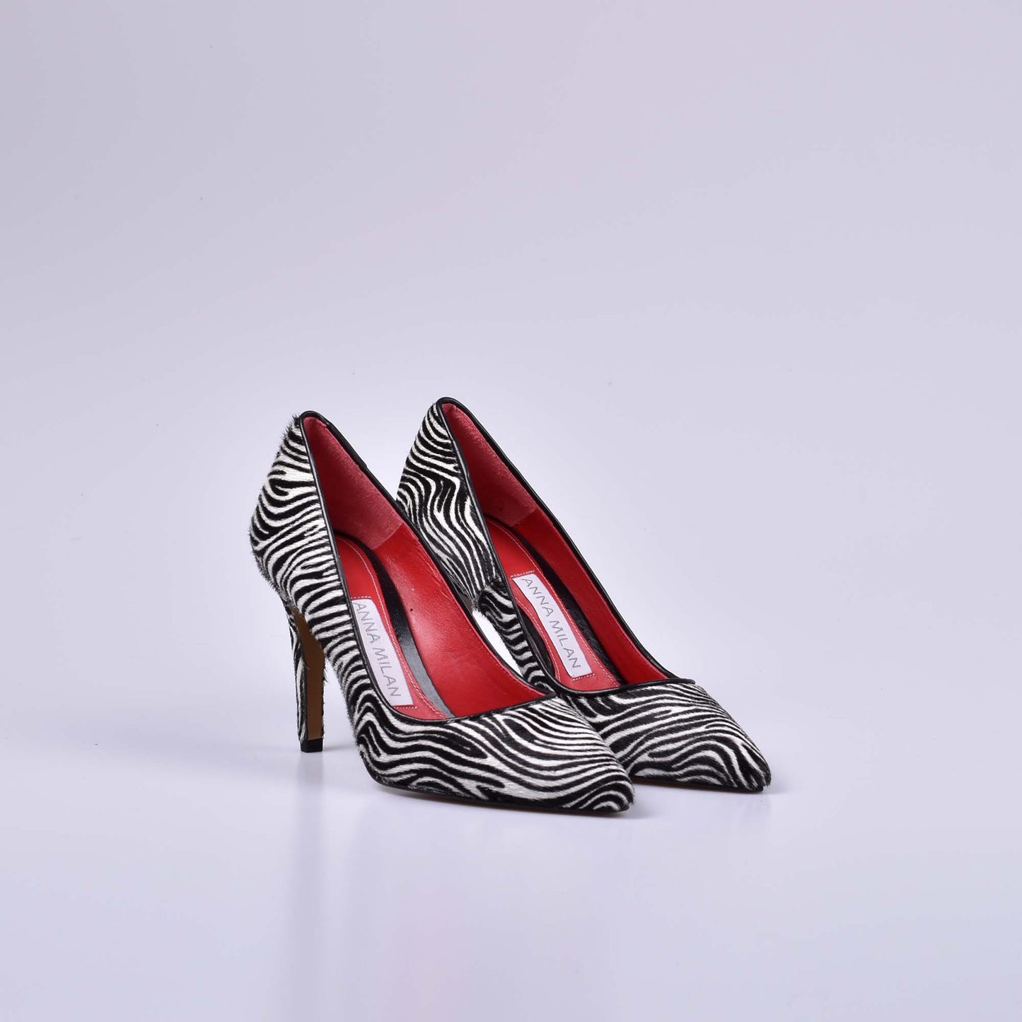 zapato s salon mujer rojo y cebra