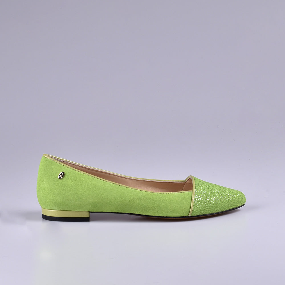 Ballerinas Woman Amelia Suede Green