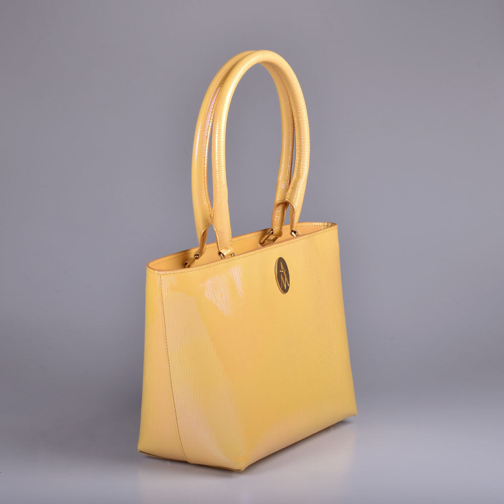 Bolso de piel charol amarillo