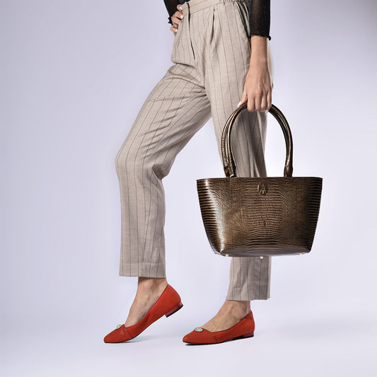 bolso tote de cuero