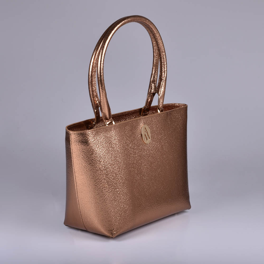 bolso bronce tote