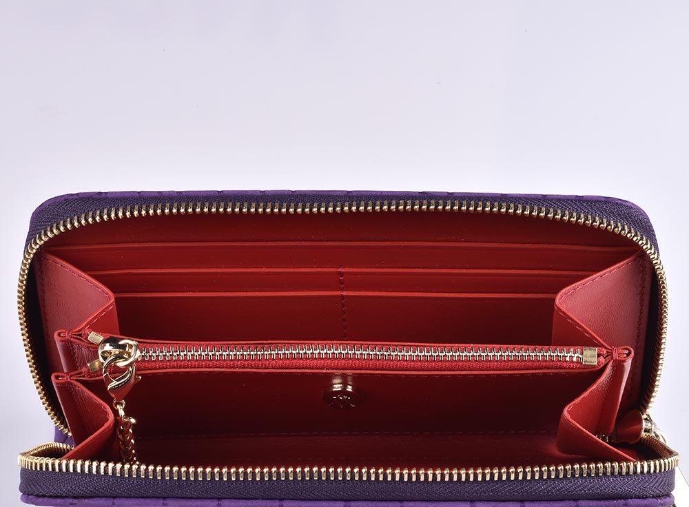 Cartera mujer morado y rojo