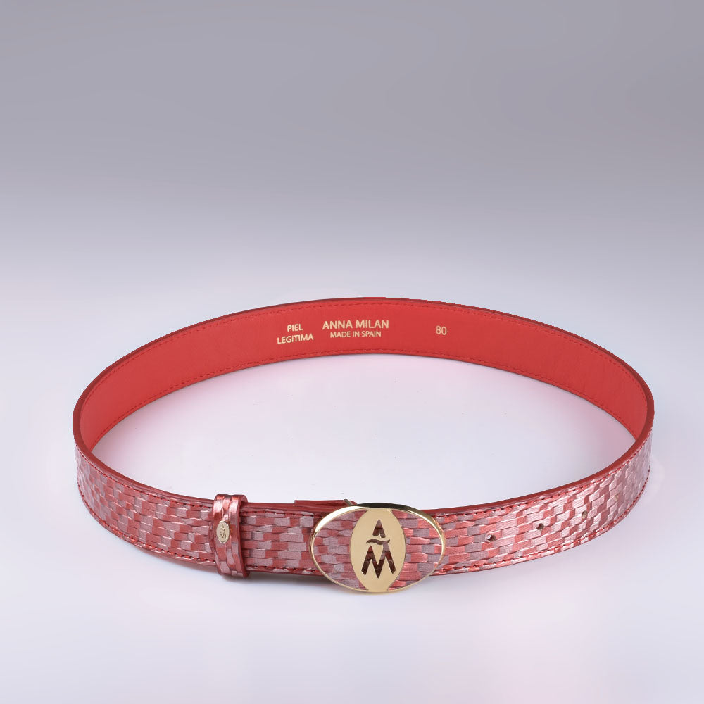 Italian Leather Red Patent Leather Belt – ANNA MILAN