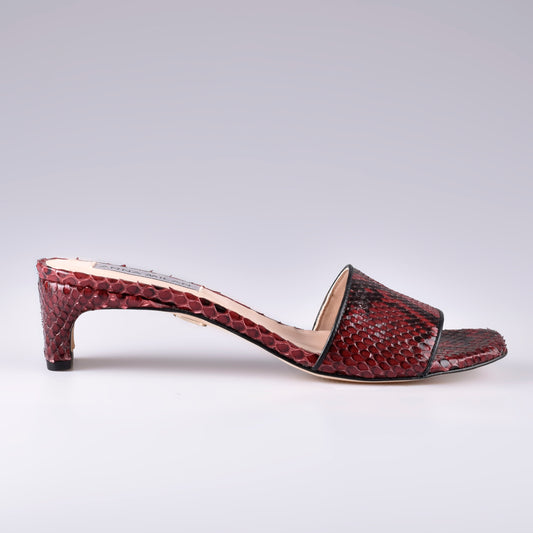 sandalias burdeos