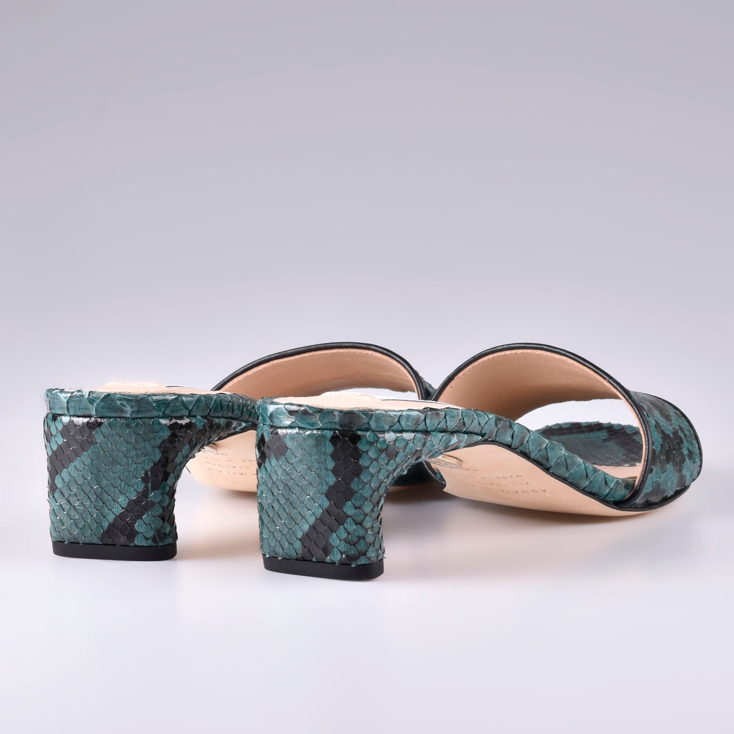 Green Python Sandals