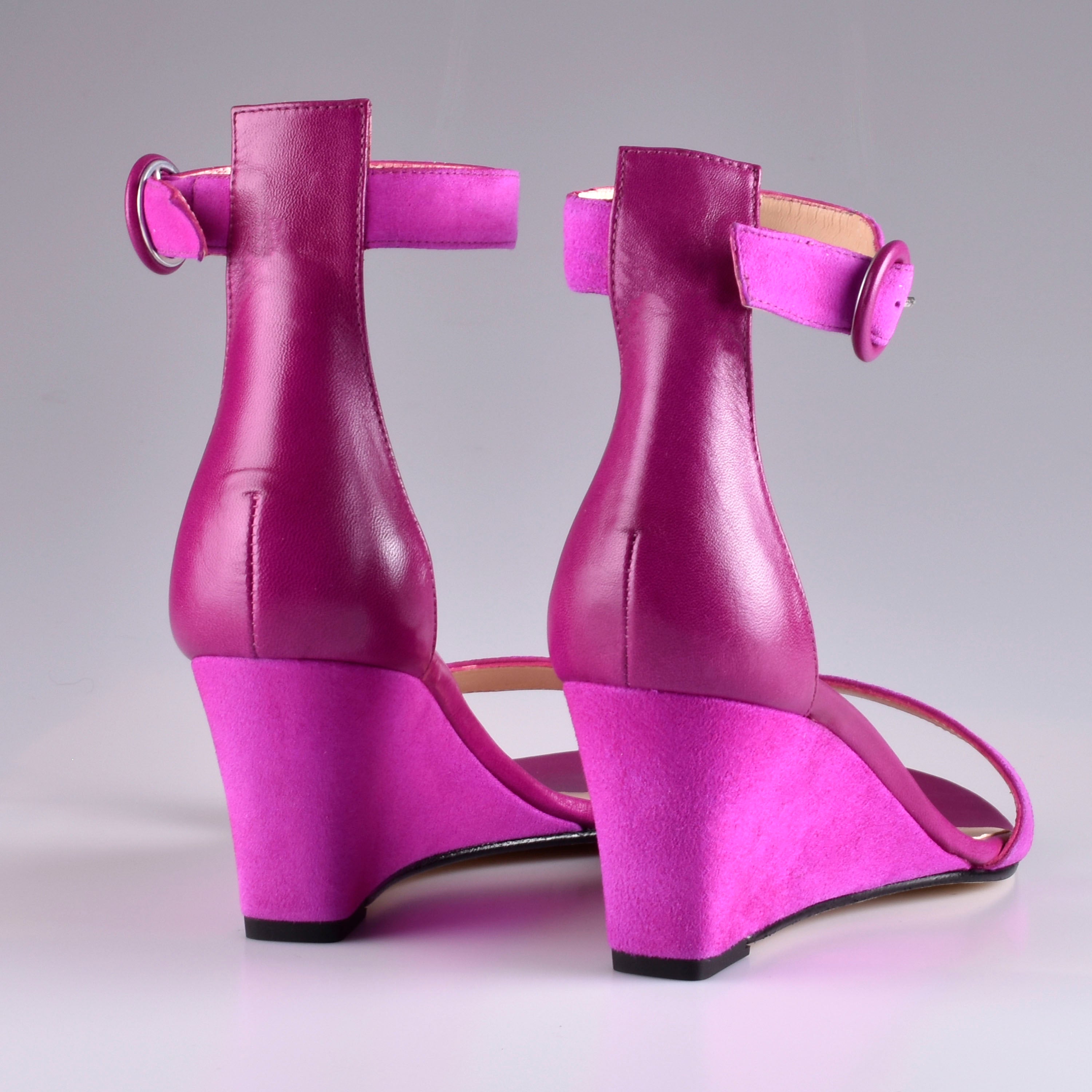 Scarpe con shop zeppa fucsia