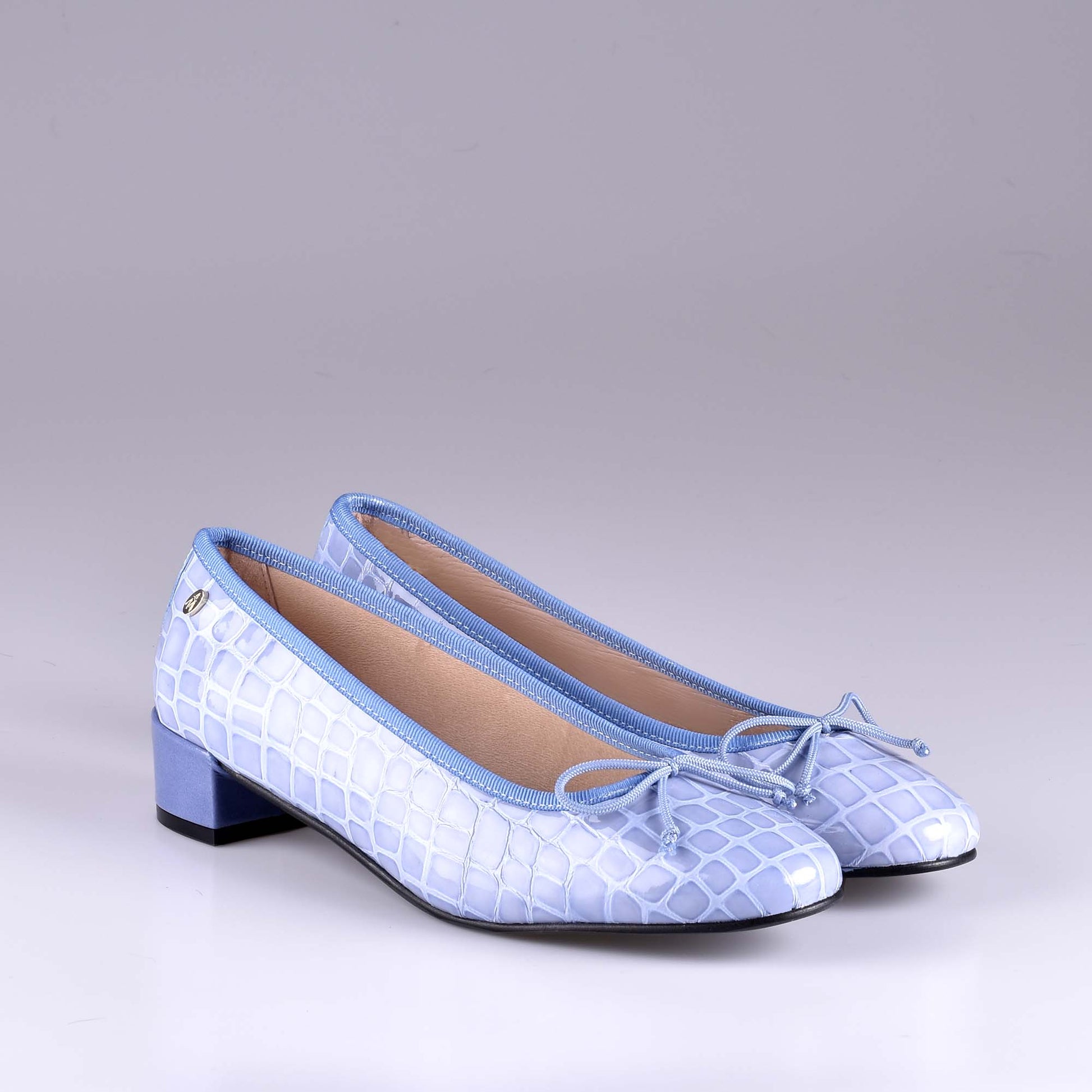 Zapatos Azules Zapatos Tacon Ancho Bajo Mujer Zapatos Descalzos