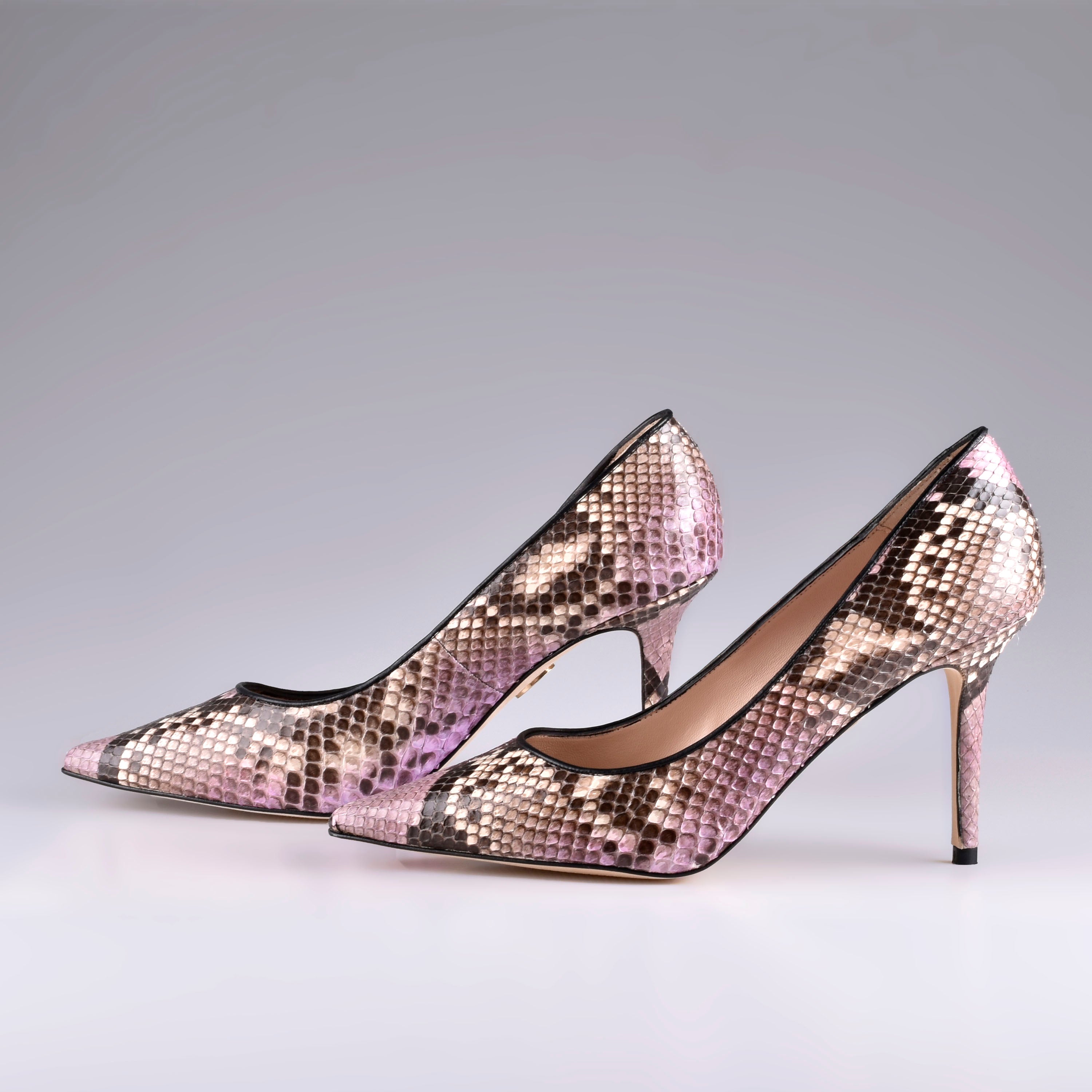 Escarpin python petit talon on sale