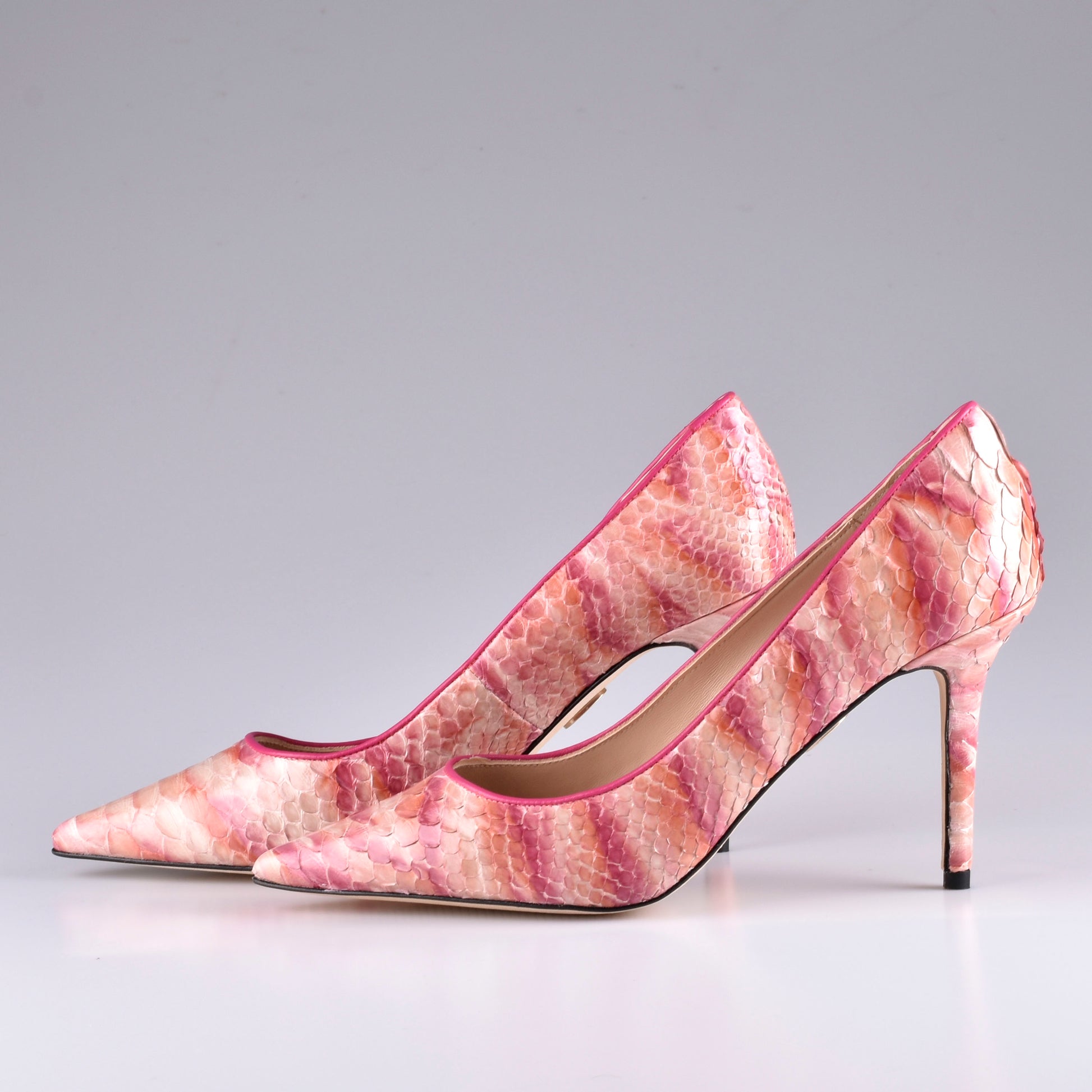 Zapatos e fiesta pitón rosa