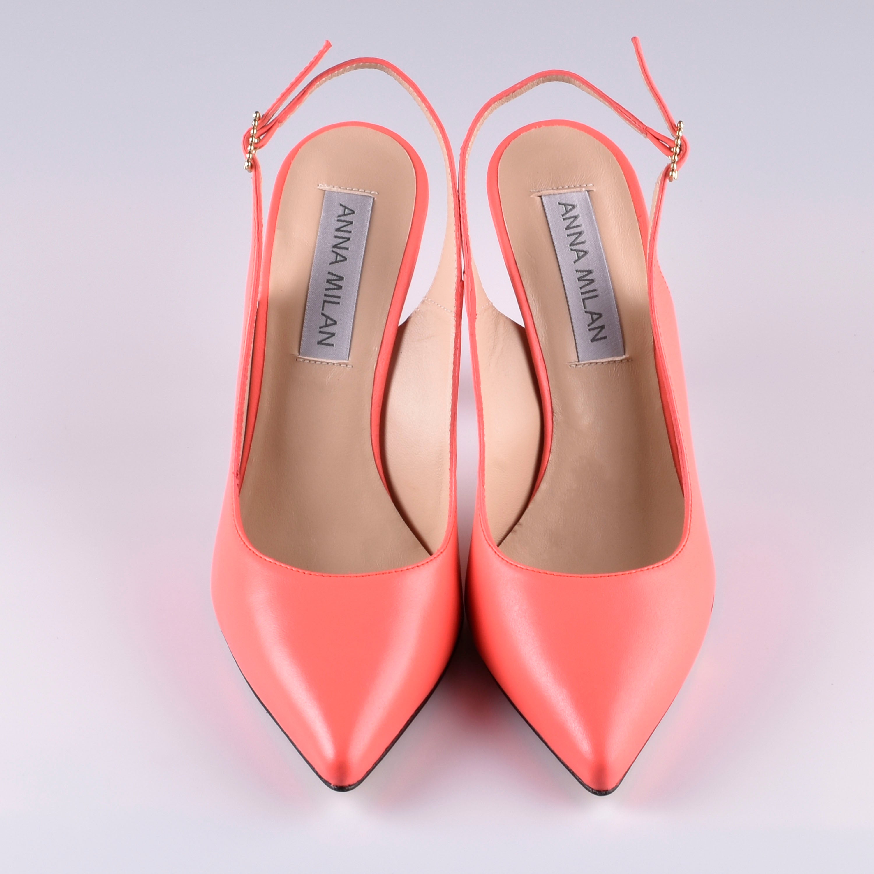 Escarpins brides corail