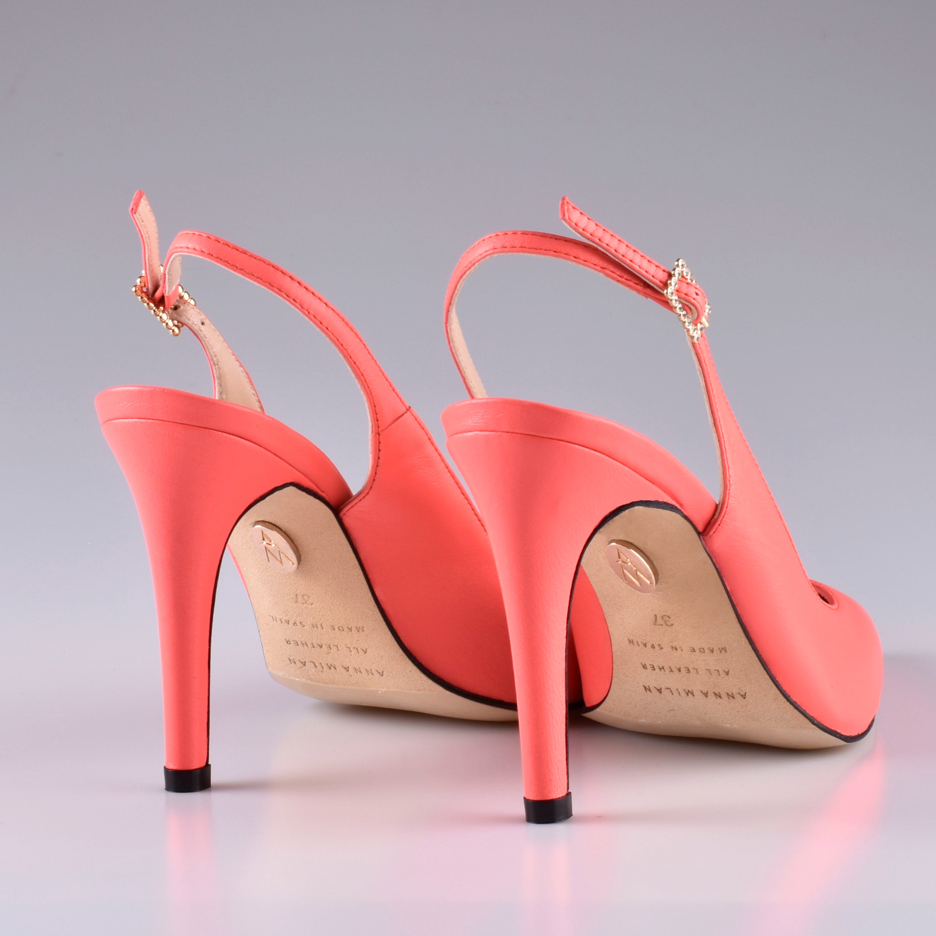 Coral leather hot sale pumps