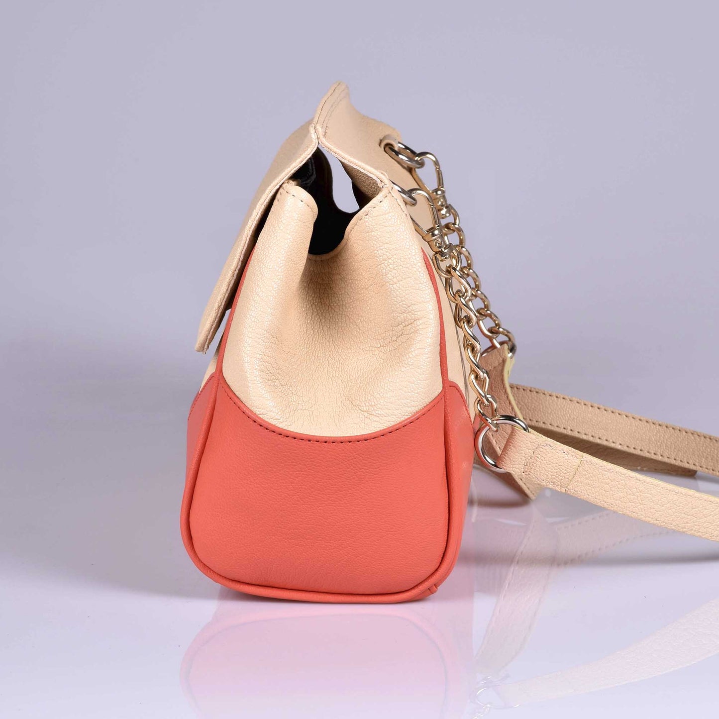 Bolso mujer beige 